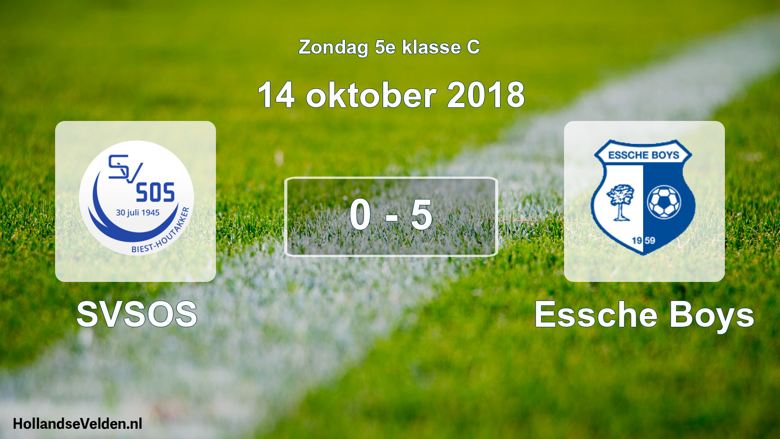 Total number of matches played: SVSOS - Essche Boys 0 - 5 (14 October 2018)