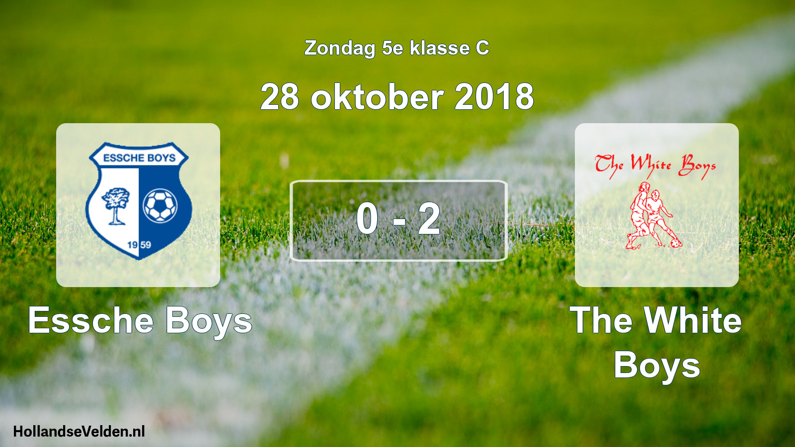 Total number of matches played: Essche Boys - The White Boys 0 - 2 (28 October 2018)