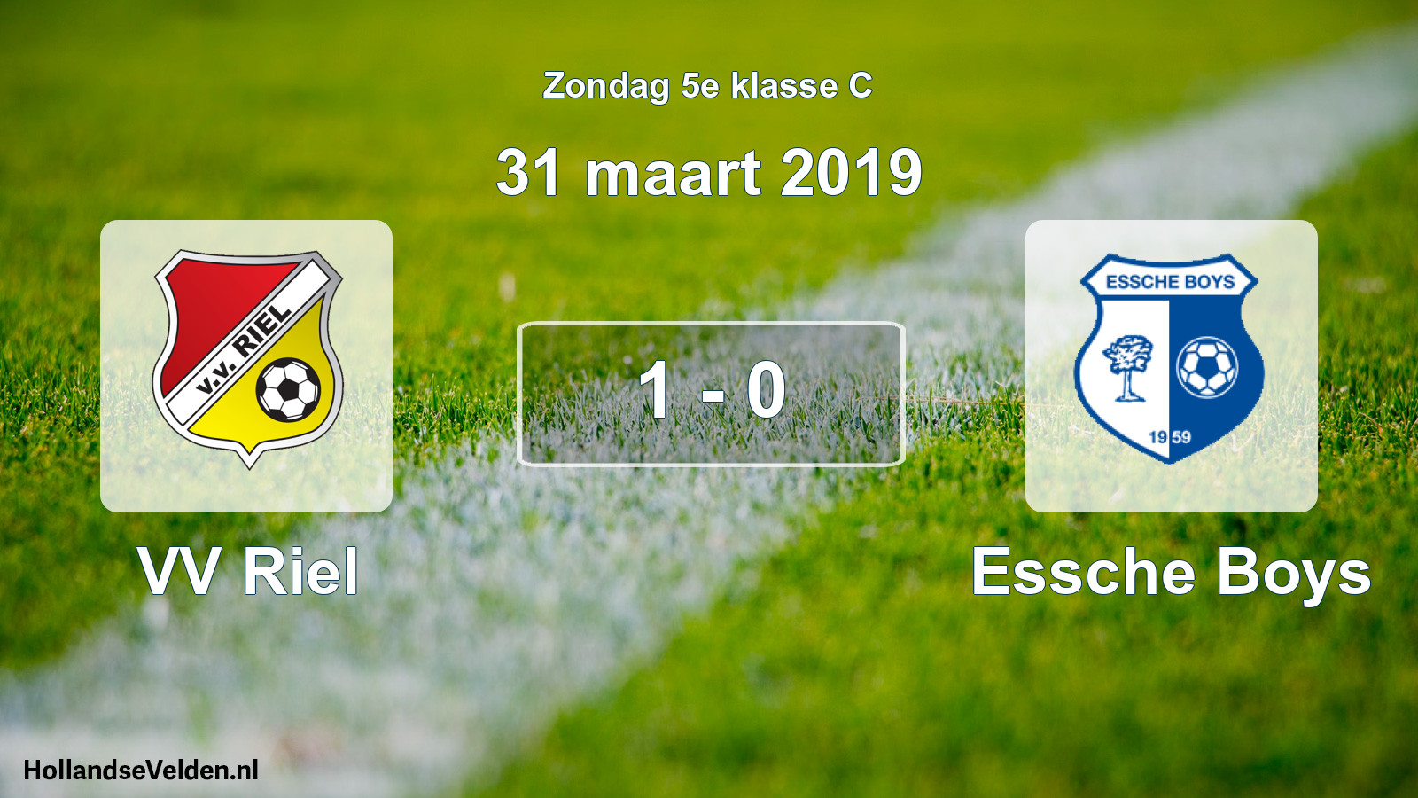 Total number of matches played: VV Riel - Essche Boys 1 - 0 (31 March 2019)