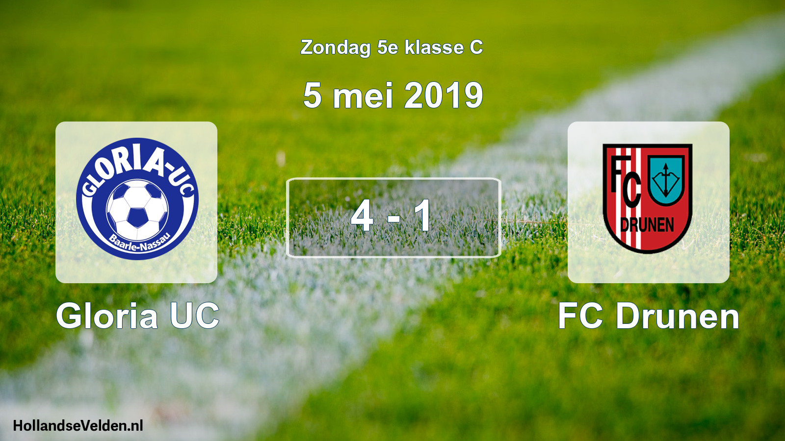 Total number of matches played: Gloria UC - FC Drunen 4 - 1 (5 May 2019)