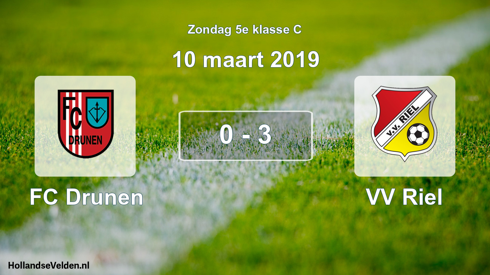 Total number of matches played: FC Drunen - VV Riel 0 - 3 (10 March 2019)