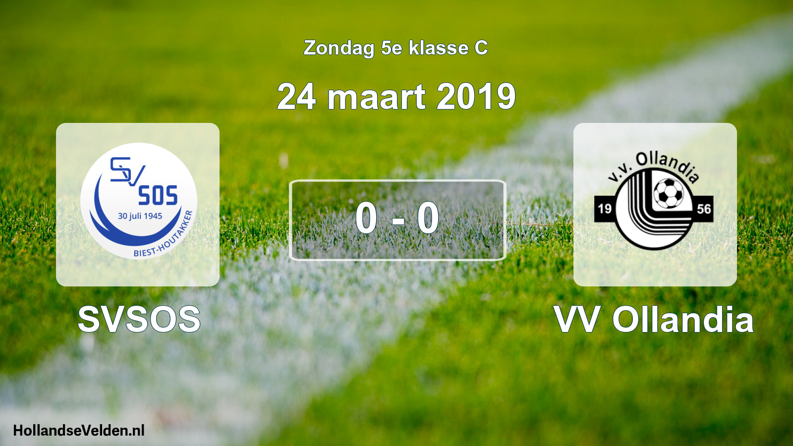 Total number of matches played: SVSOS - VV Ollandia 0 - 0 (24 March 2019)