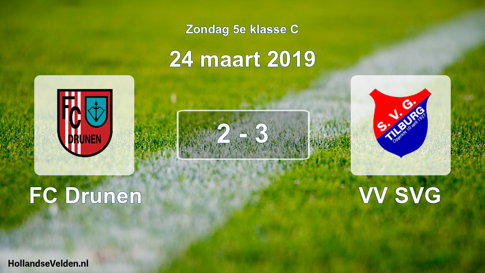 Total number of matches played: FC Drunen - VV SVG 2 - 3 (24 March 2019)