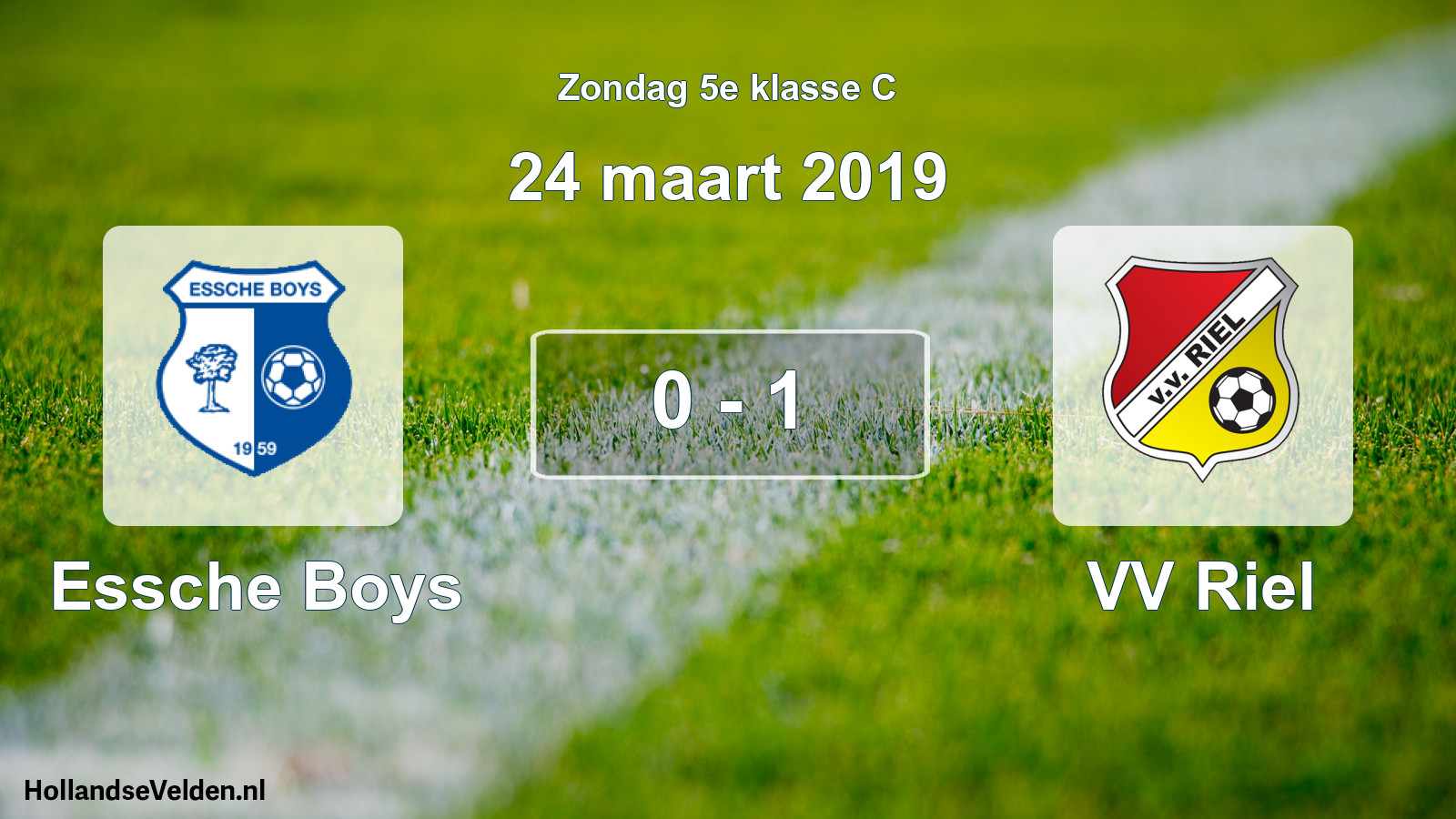 Total number of matches played: Essche Boys - VV Riel 0 - 1 (24 March 2019)