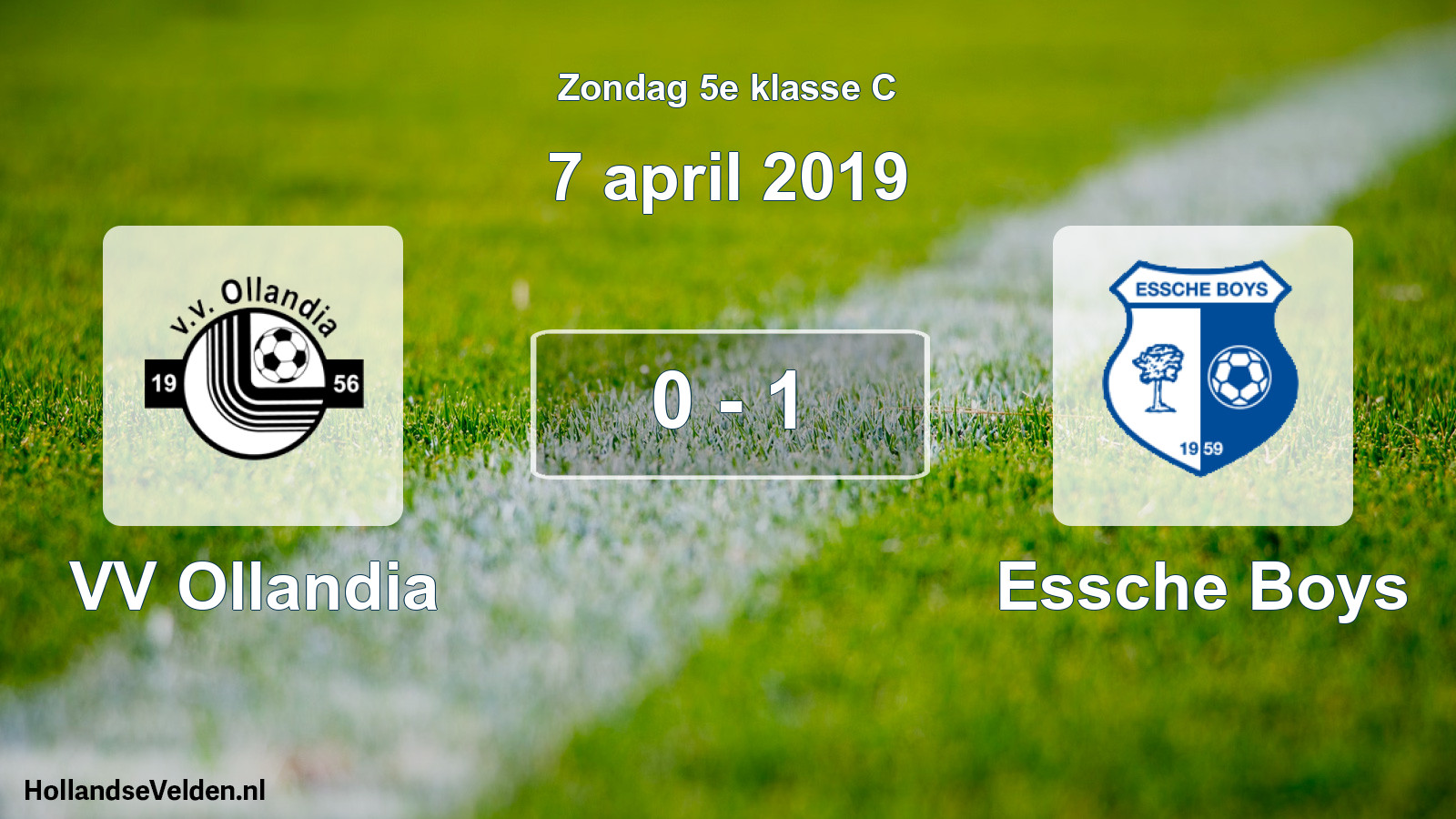 Total number of matches played: VV Ollandia - Essche Boys 0 - 1 (7 April 2019)