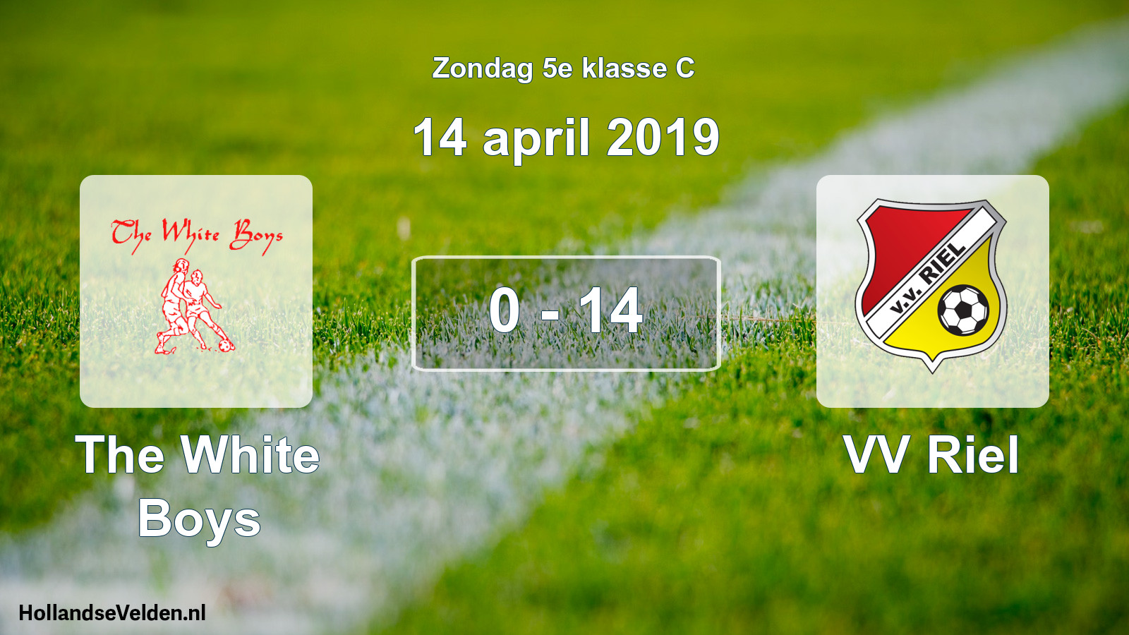 Total number of matches played: The White Boys - VV Riel 0 - 14 (14 April 2019)