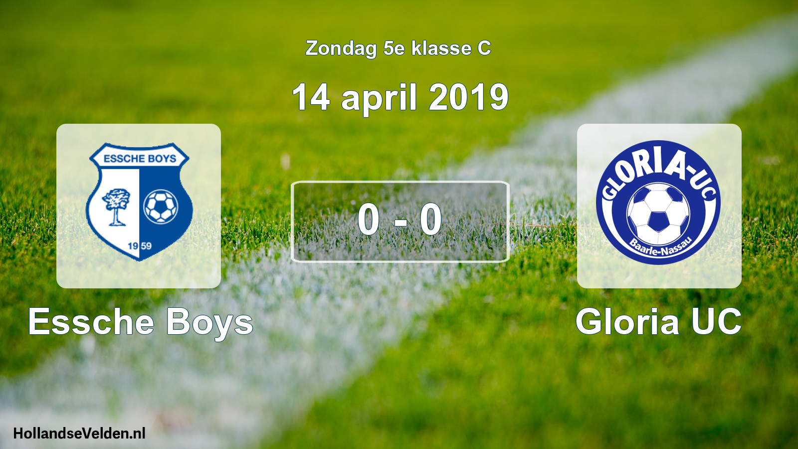 Total number of matches played: Essche Boys - Gloria UC 0 - 0 (14 April 2019)