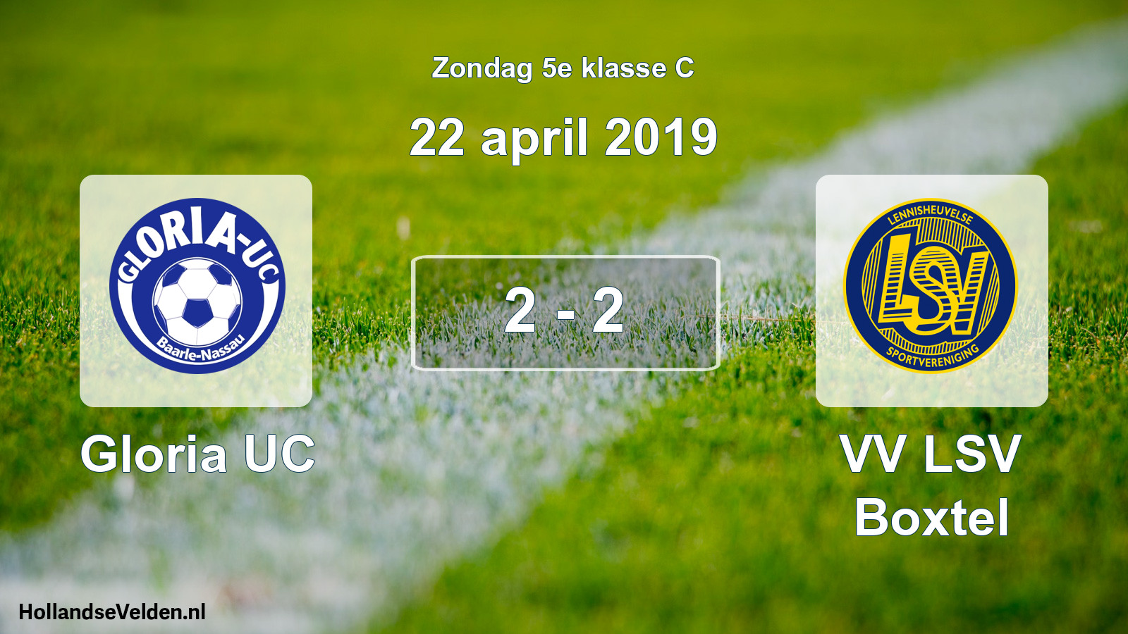 Total number of matches played: Gloria UC - VV LSV Boxtel 2 - 2 (22 April 2019)