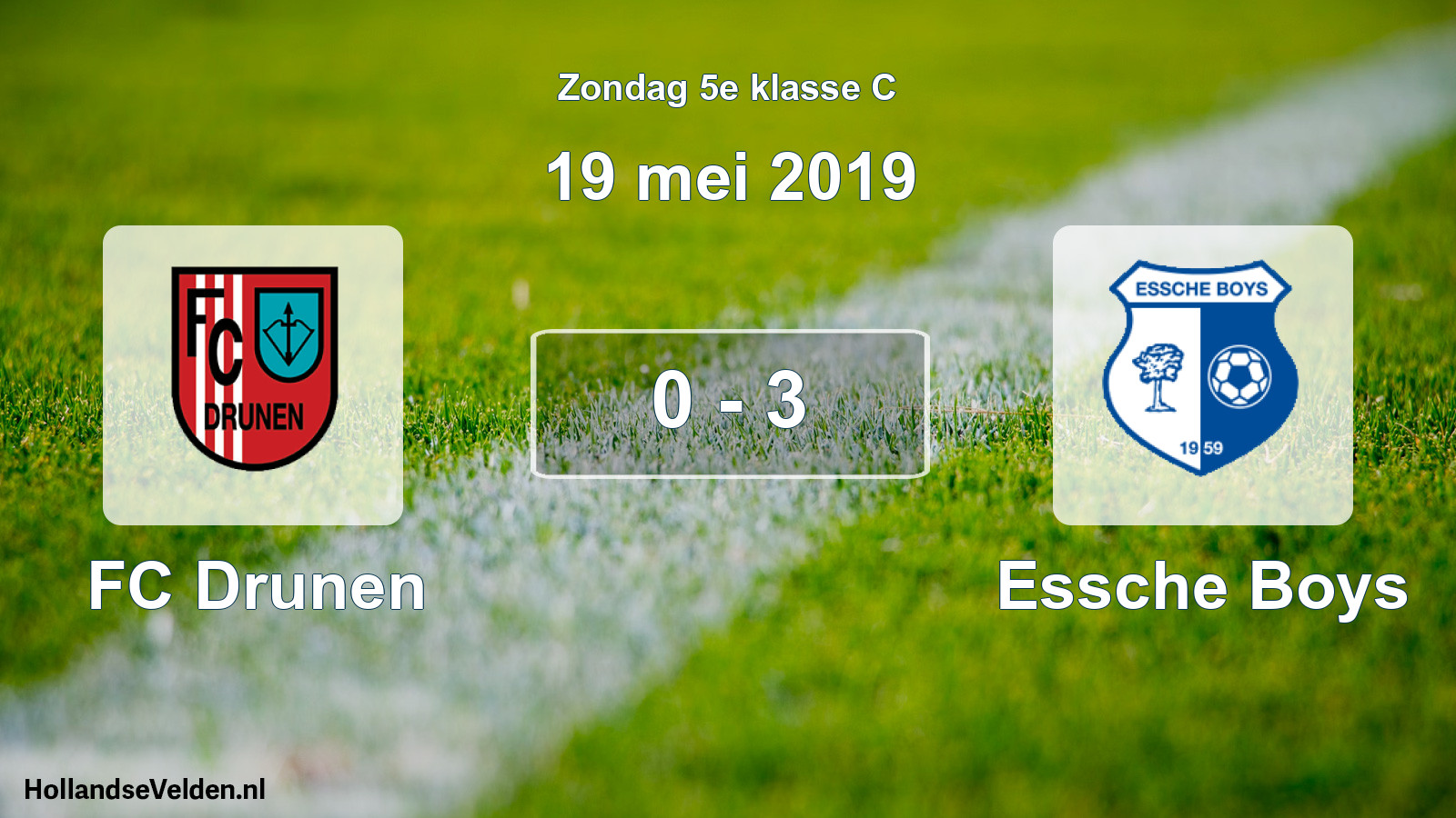Total number of matches played: FC Drunen - Essche Boys 0 - 3 (19 May 2019)