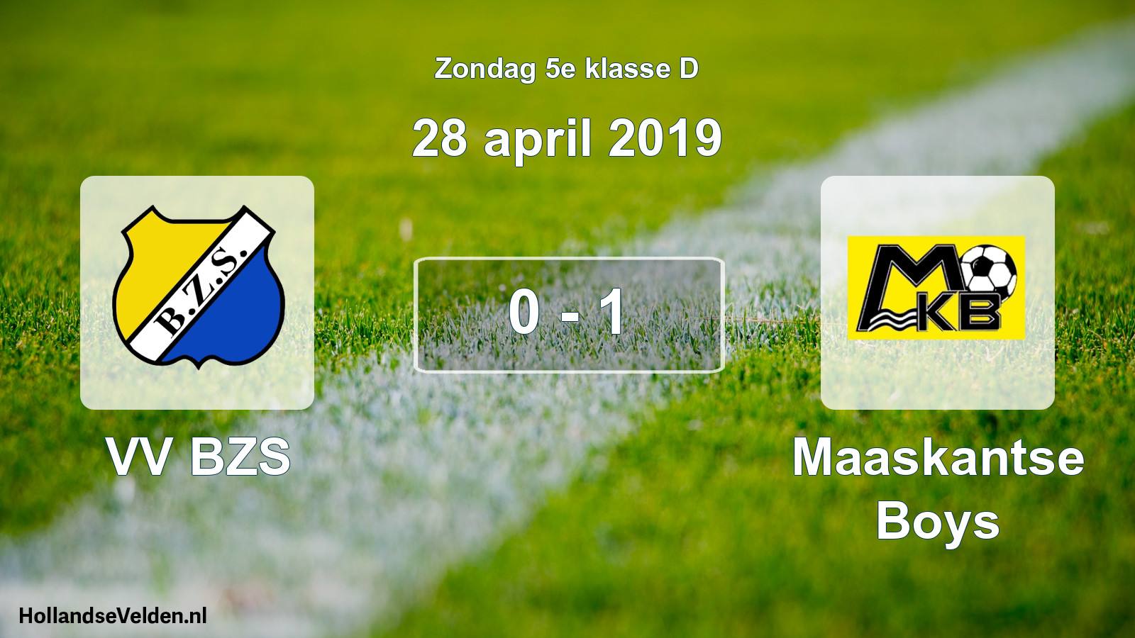 Total number of matches played: VV BZS - Maaskantse Boys 0 - 1 (28 April 2019)