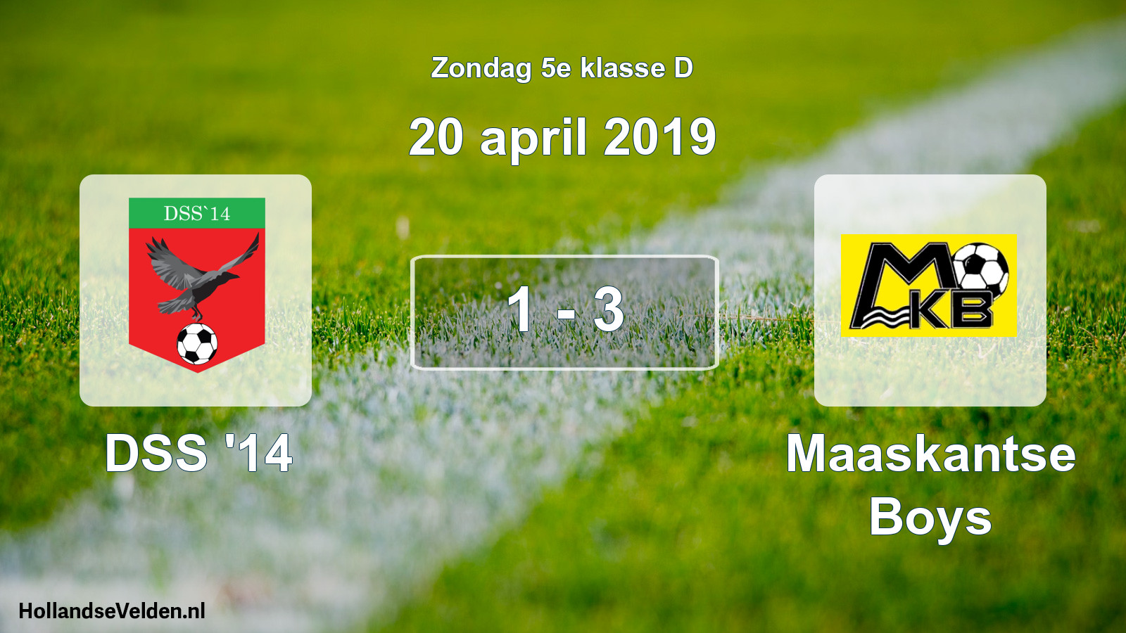 Total number of matches played: DSS '14 - Maaskantse Boys 1 - 3 (20 April 2019)