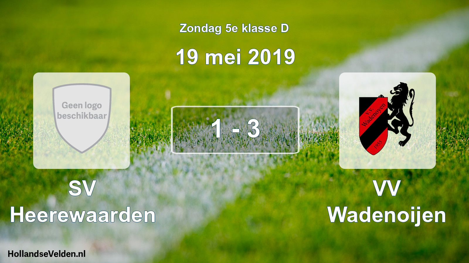 Total number of matches played: SV Heerewaarden - VV Wadenoijen 1 - 3 (19 May 2019)