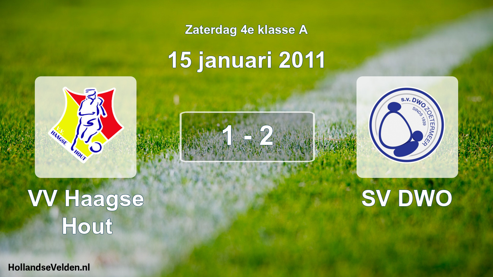 Total number of matches played: VV Haagse Hout - SV DWO 1 - 2 (15 January 2011)
