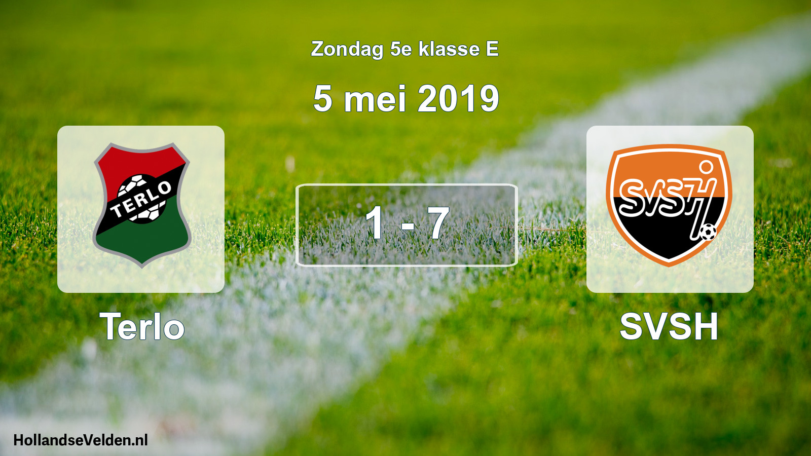 Total number of matches played: Terlo - SVSH 1 - 7 (5 May 2019)
