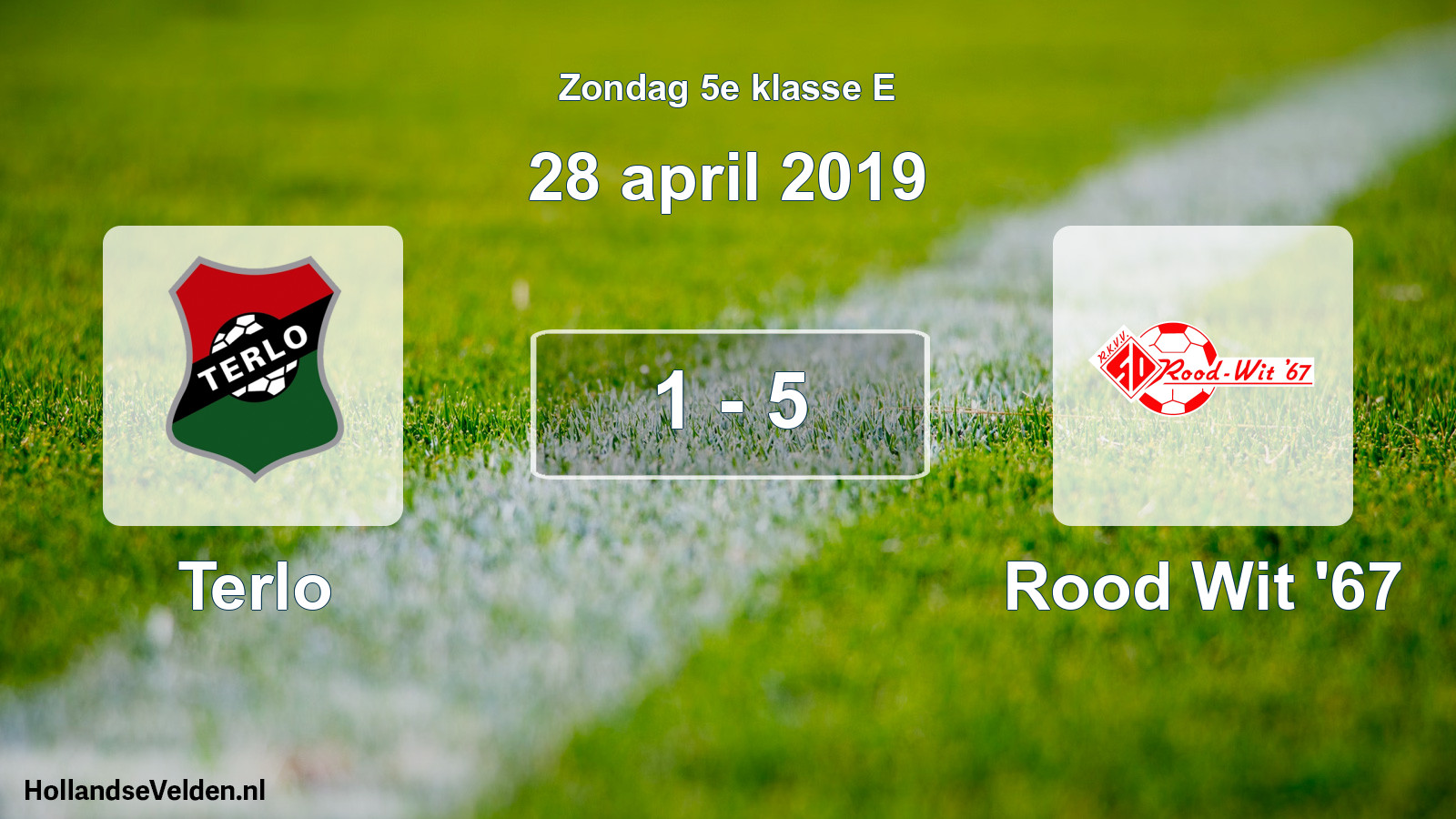 Total number of matches played: Terlo - Rood Wit '67 1 - 5 (28 April 2019)