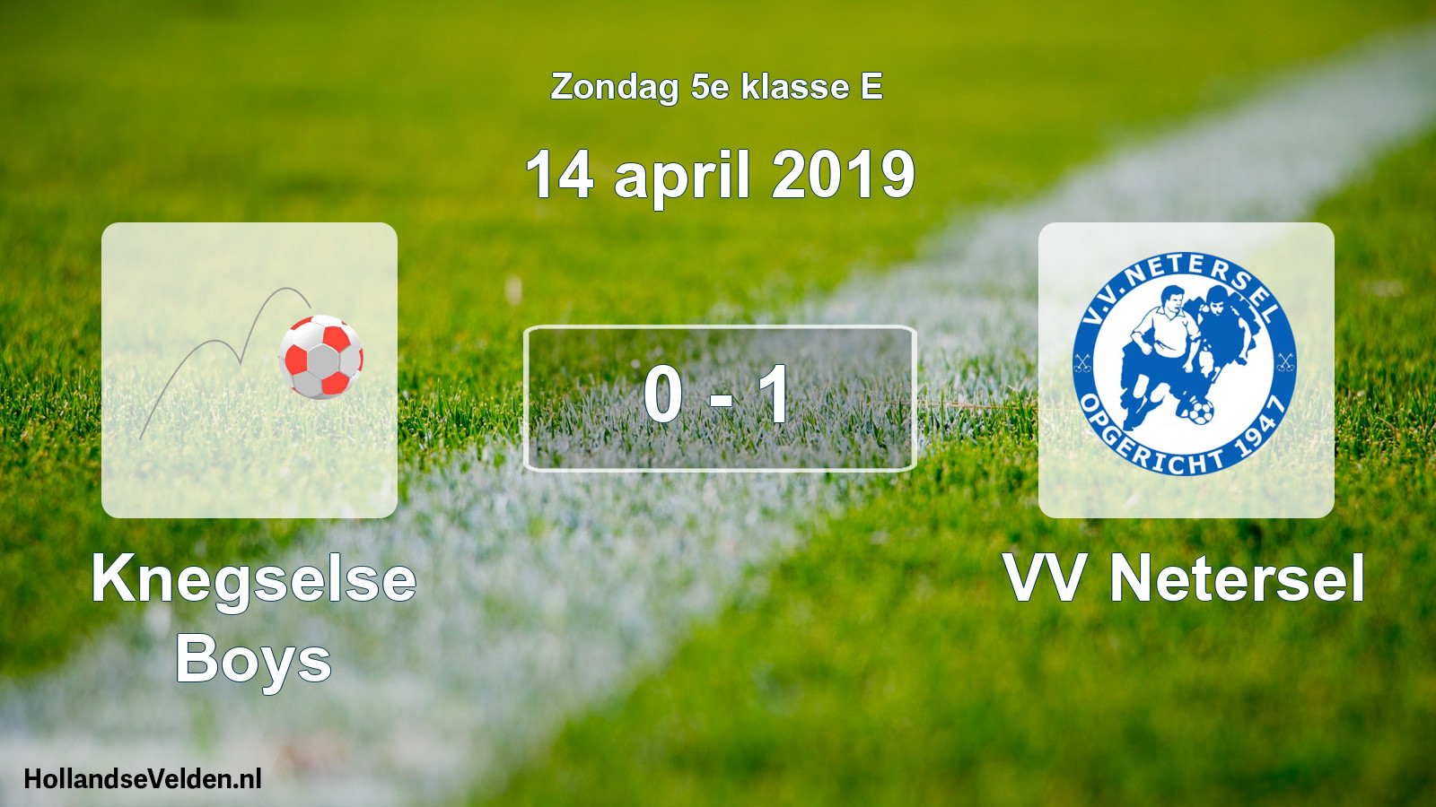 Total number of matches played: Knegselse Boys - VV Netersel 0 - 1 (14 April 2019)