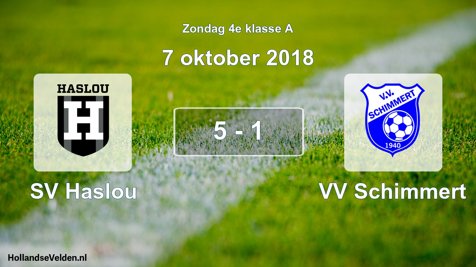 Total number of matches played: SV Haslou - VV Schimmert 5 - 1 (7 October 2018)