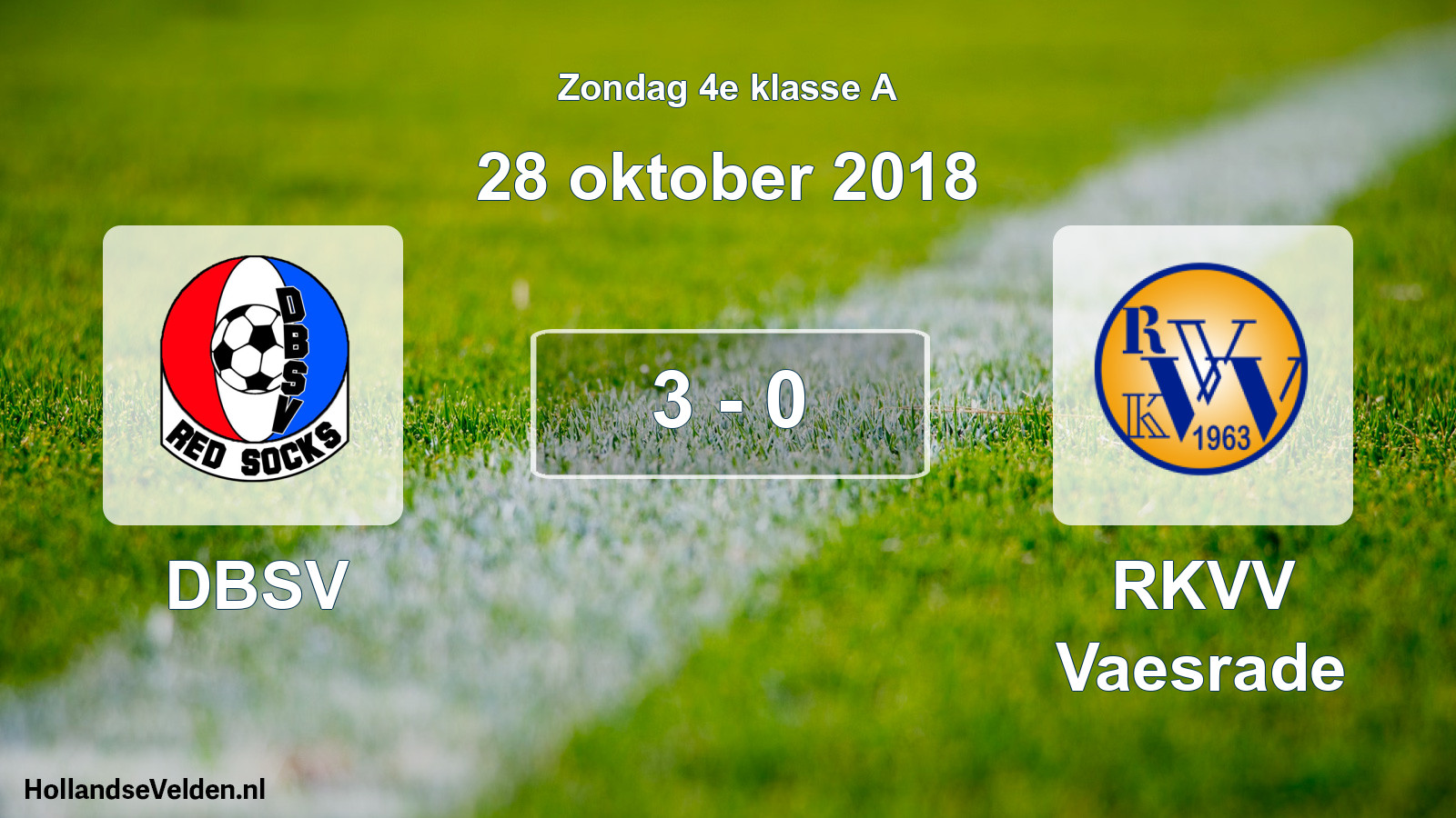 Total number of matches played: DBSV - RKVV Vaesrade 3 - 0 (28 October 2018)
