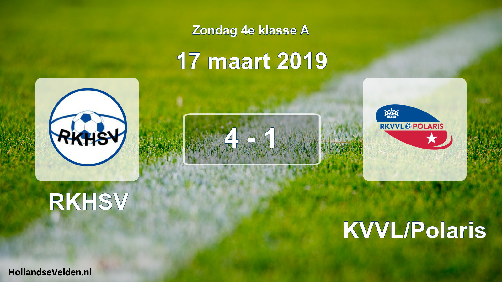 Total number of matches played: RKHSV - RKVVL/Polaris 4 - 1 (17 March 2019)