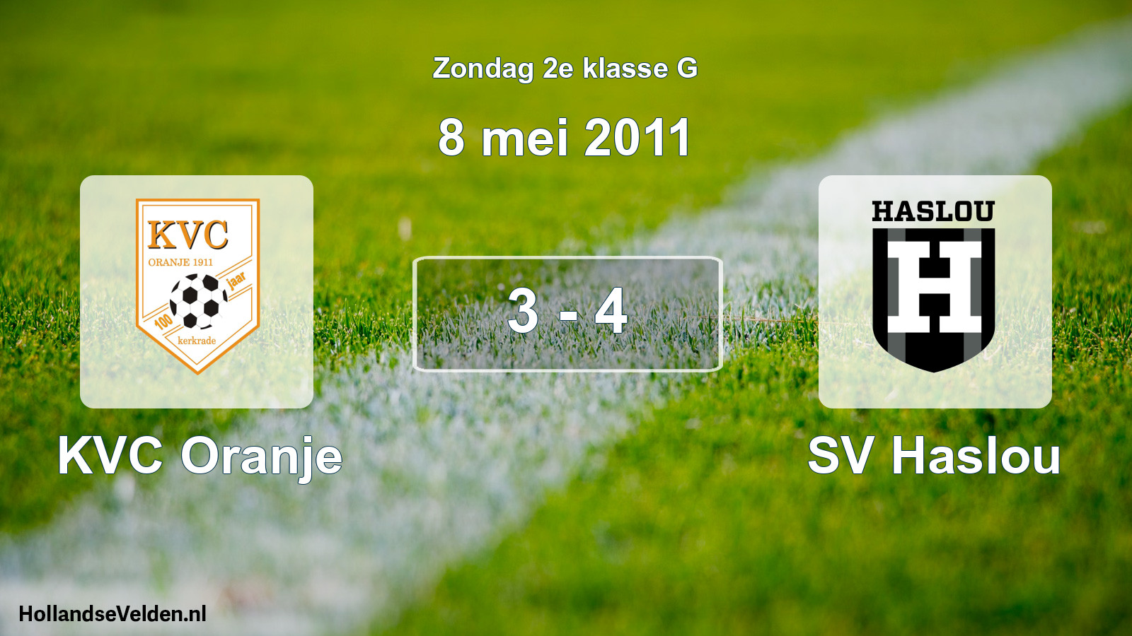 Total number of matches played: KVC Oranje - SV Haslou 3 - 4 (8 May 2011)