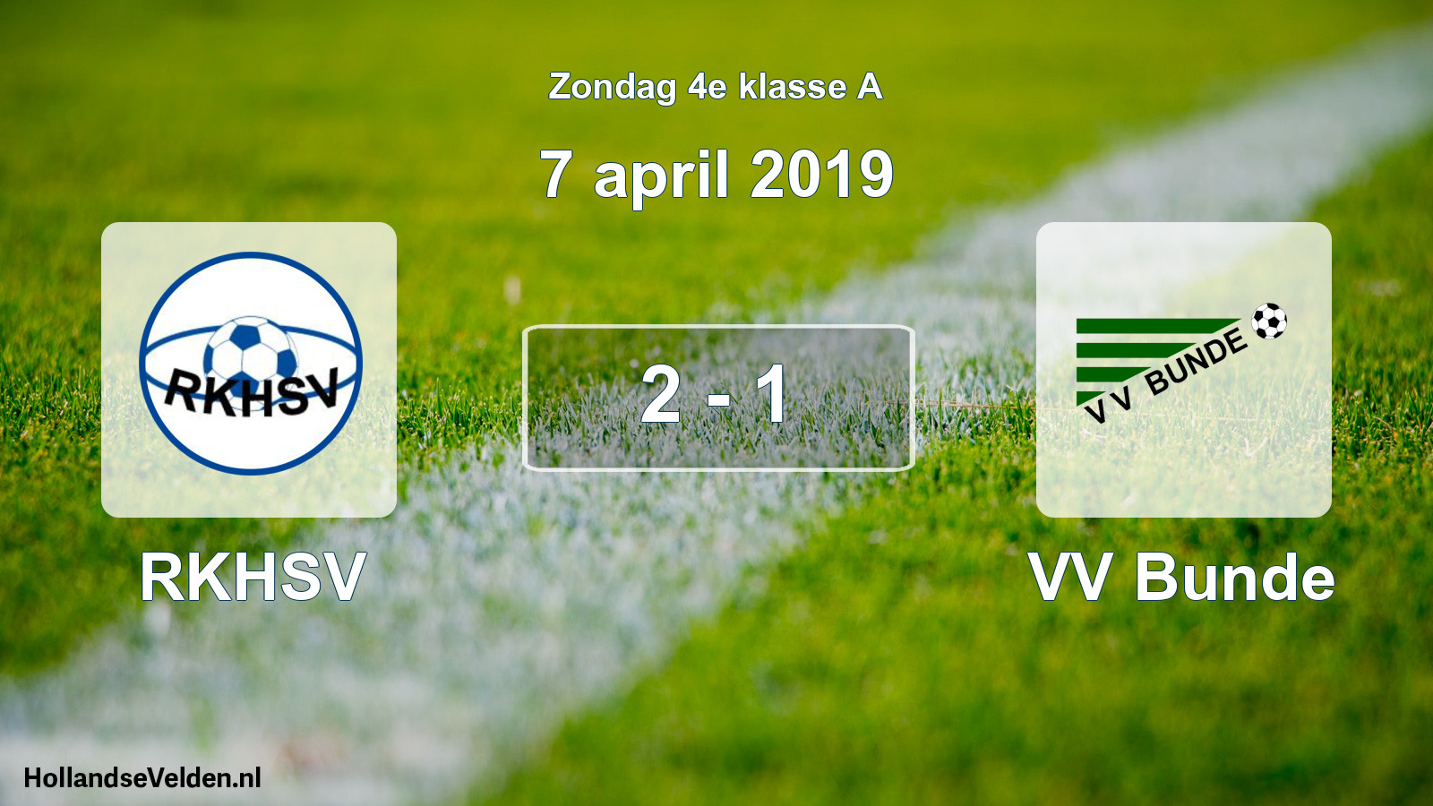 Total number of matches played: RKHSV - VV Bunde 2 - 1 (7 April 2019)