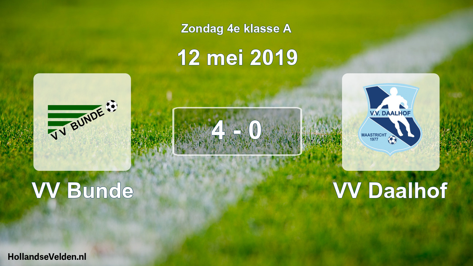 Total number of matches played: VV Bunde - VV Daalhof 4 - 0 (12 May 2019)