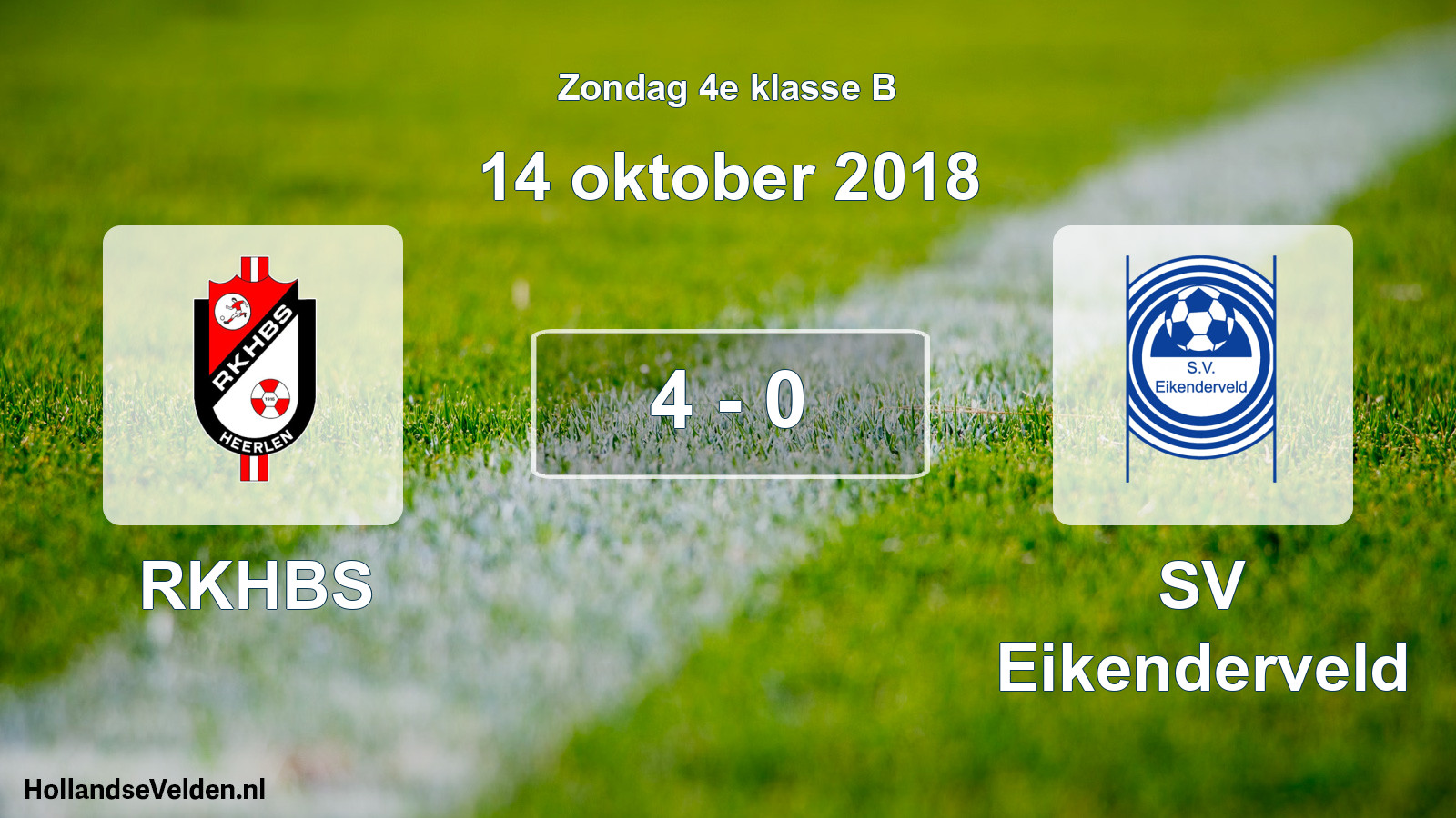 Total number of matches played: RKHBS - SV Eikenderveld 4 - 0 (14 October 2018)
