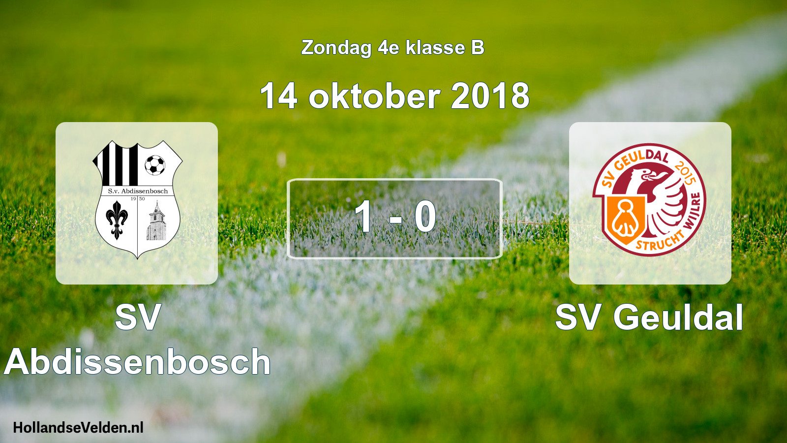 Total number of matches played: SV Abdissenbosch - SV Geuldal 1 - 0 (14 October 2018)