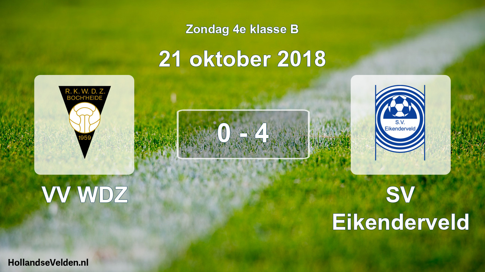 Total number of matches played: VV WDZ - SV Eikenderveld 0 - 4 (21 October 2018)