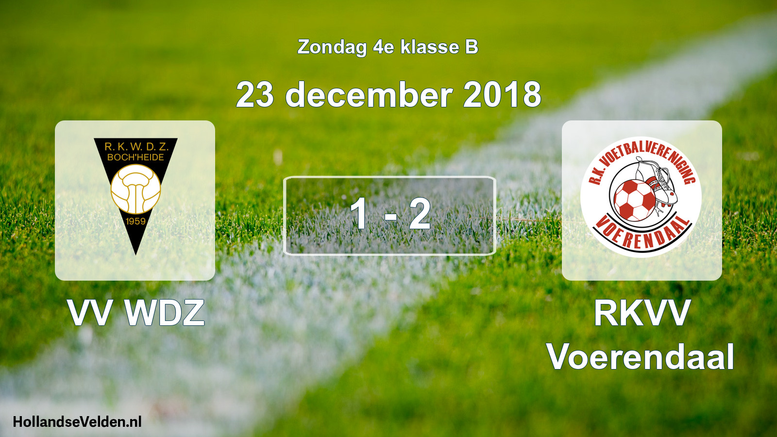 Total number of matches played: VV WDZ - RKVV Voerendaal 1 - 2 (23 December 2018)