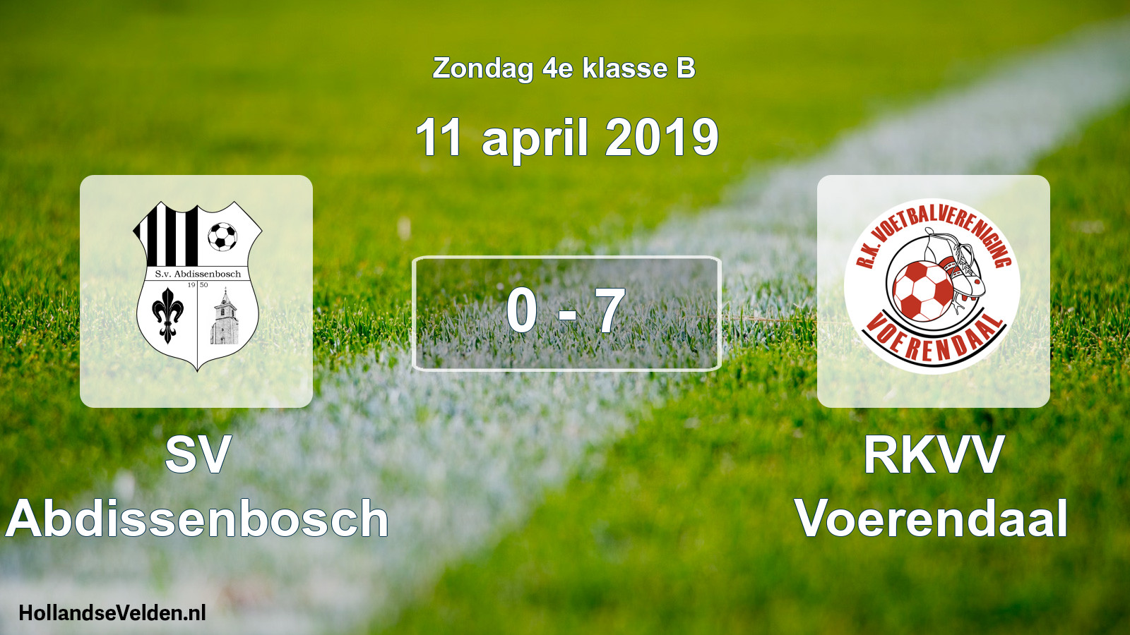 Total number of matches played: SV Abdissenbosch - RKVV Voerendaal 0 - 7 (11 April 2019)