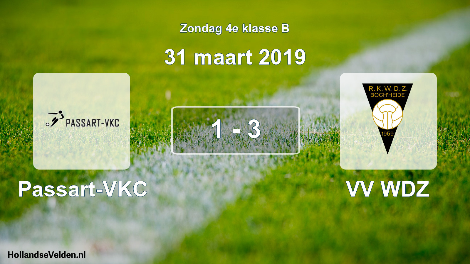 Total number of matches played: Passart-VKC - VV WDZ 1 - 3 (31 March 2019)