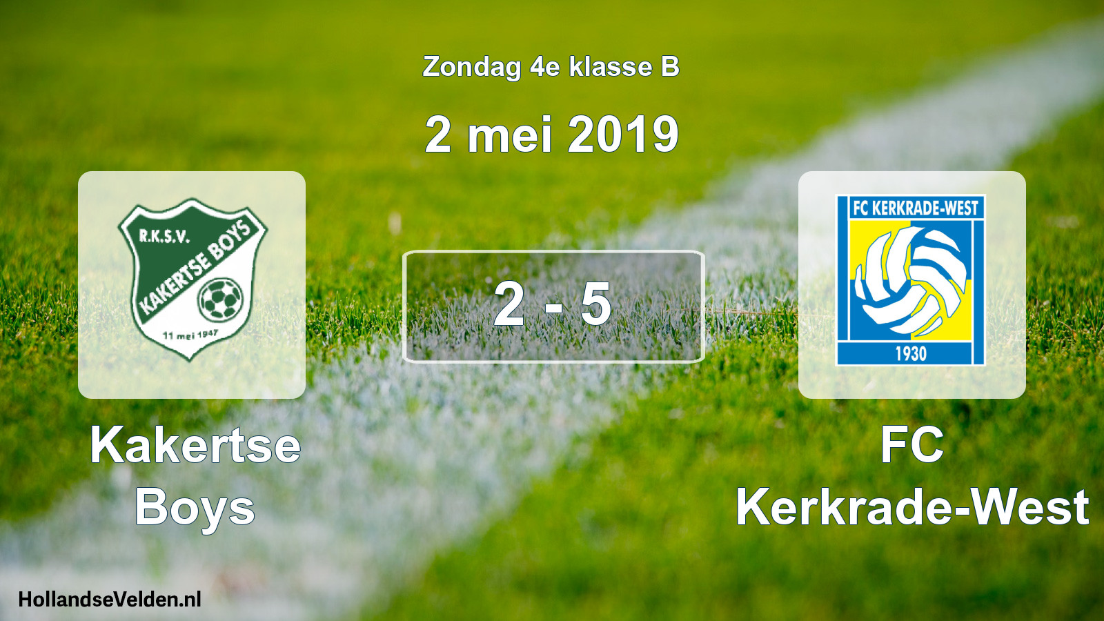 Total number of matches played: Kakertse Boys - FC Kerkrade-West 2 - 5 (2 May 2019)