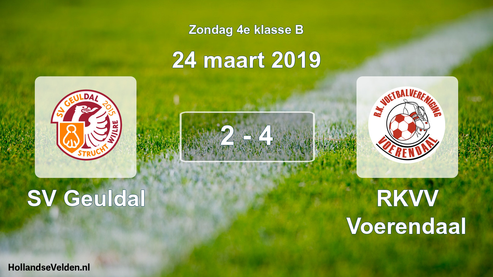 Total number of matches played: SV Geuldal - RKVV Voerendaal 2 - 4 (24 March 2019)
