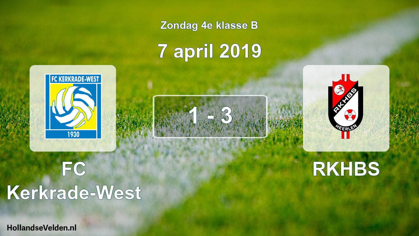 Total number of matches played: FC Kerkrade-West - RKHBS 1 - 3 (7 April 2019)