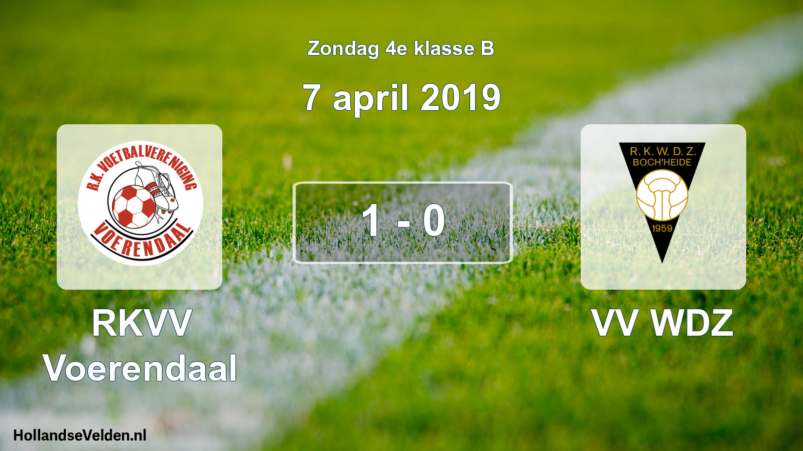 Total number of matches played: RKVV Voerendaal - VV WDZ 1 - 0 (7 April 2019)
