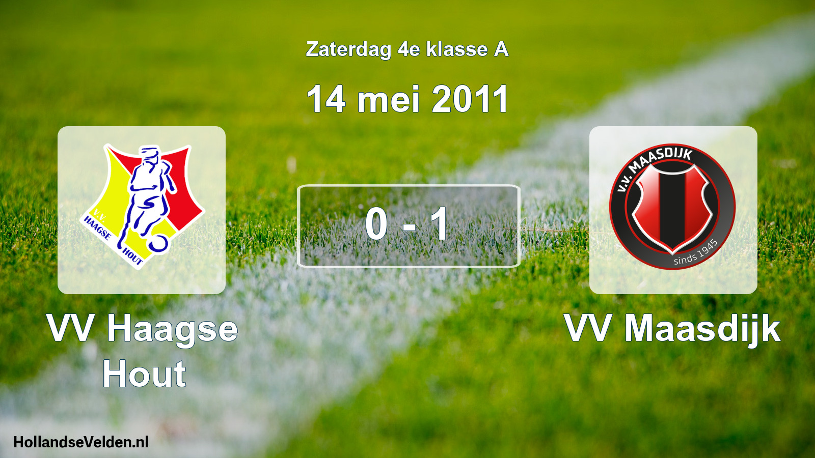 Total number of matches played: VV Haagse Hout - VV Maasdijk 0 - 1 (14 May 2011)