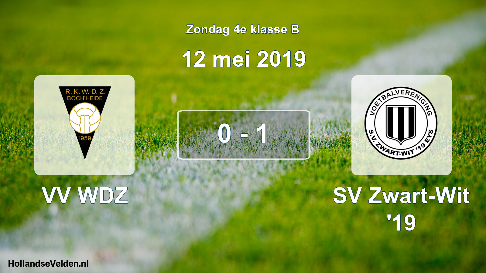 Total number of matches played: VV WDZ - SV Zwart-Wit '19 0 - 1 (12 May 2019)