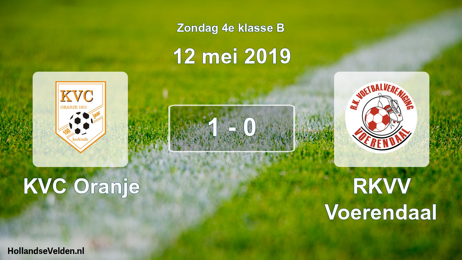 Total number of matches played: KVC Oranje - RKVV Voerendaal 1 - 0 (12 May 2019)