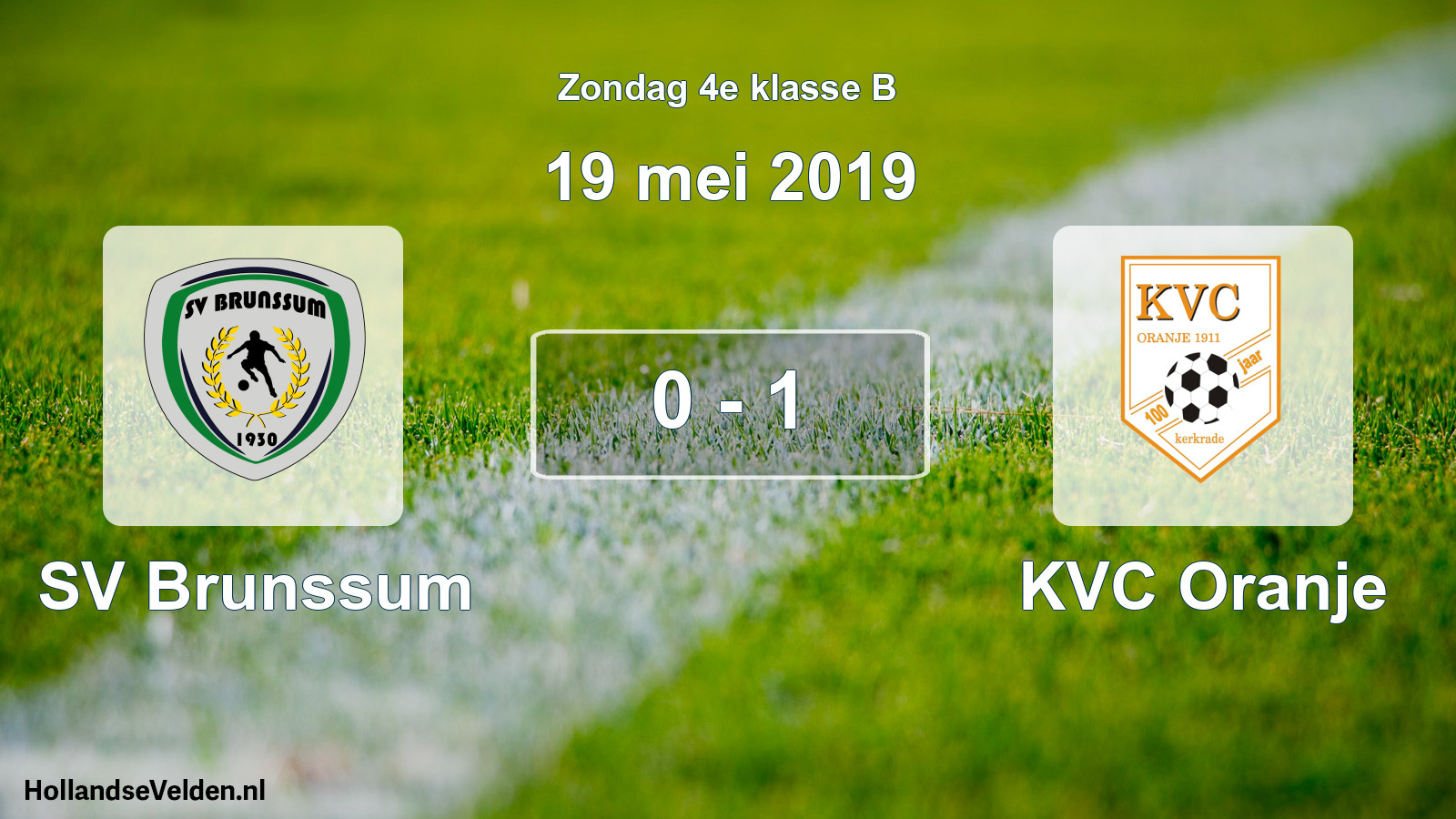 Total number of matches played: SV Brunssum - KVC Oranje 0 - 1 (19 May 2019)