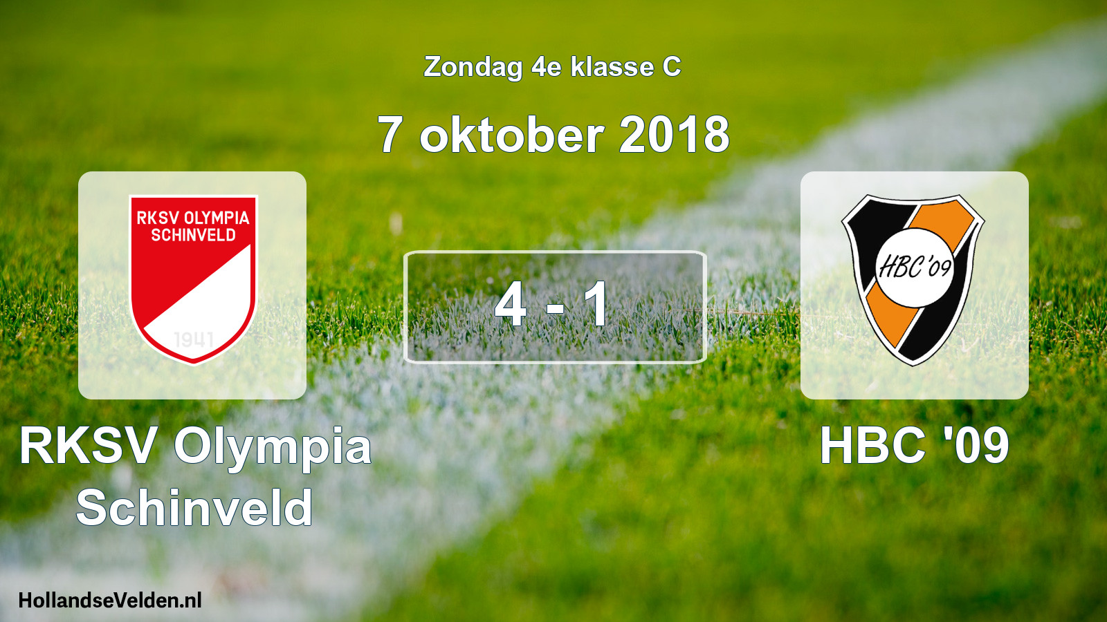 Total number of matches played: RKSV Olympia Schinveld - HBC '09 4 - 1 (7 October 2018)