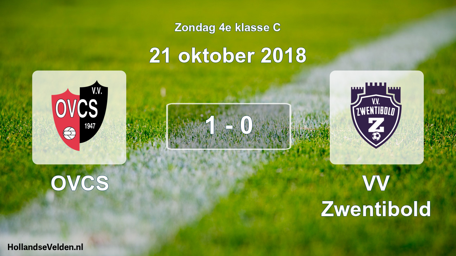 Total number of matches played: OVCS - VV Zwentibold 1 - 0 (21 October 2018)
