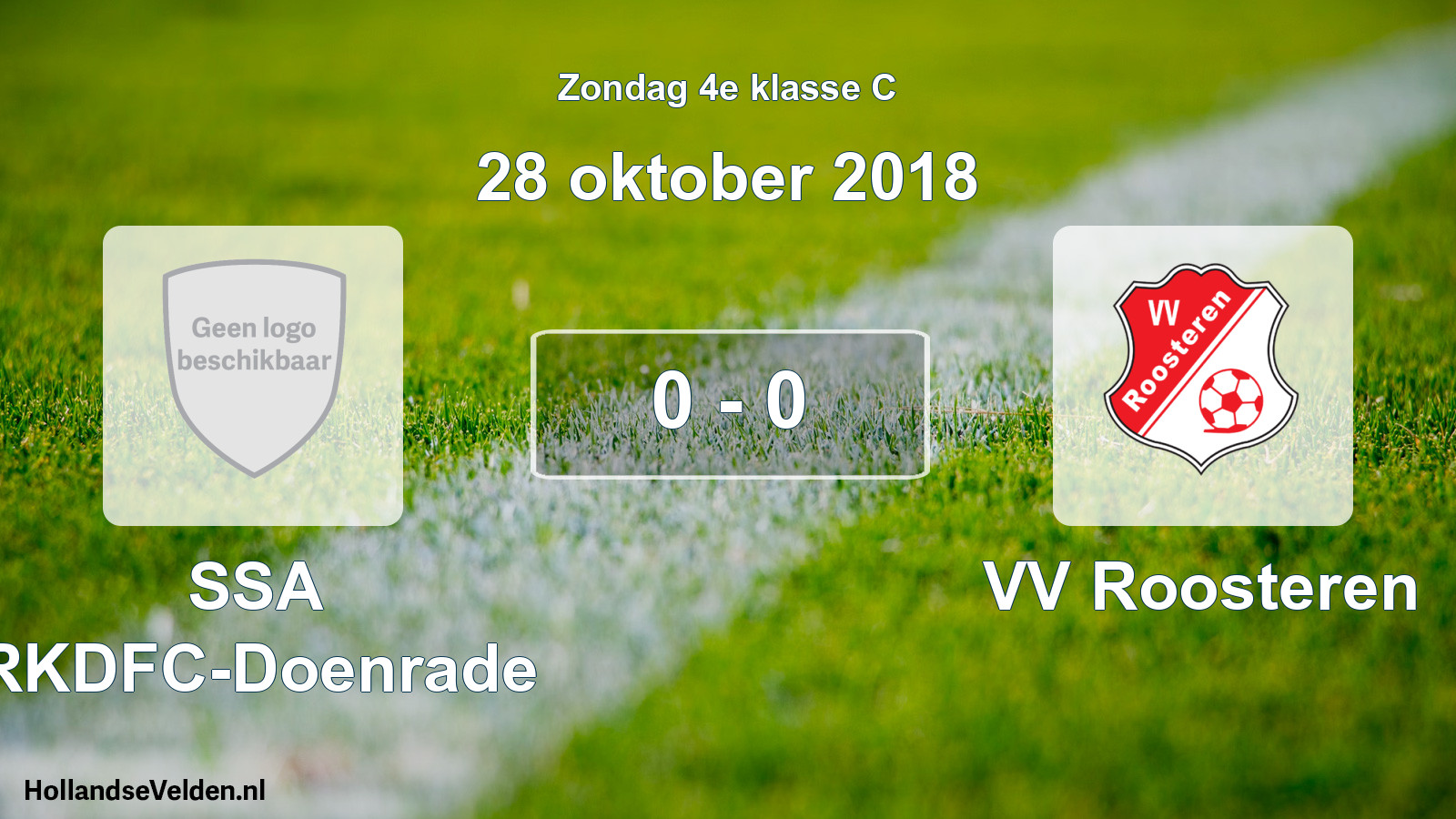 Total number of matches played: SSA RKDFC-Doenrade - VV Roosteren 0 - 0 (28 October 2018)