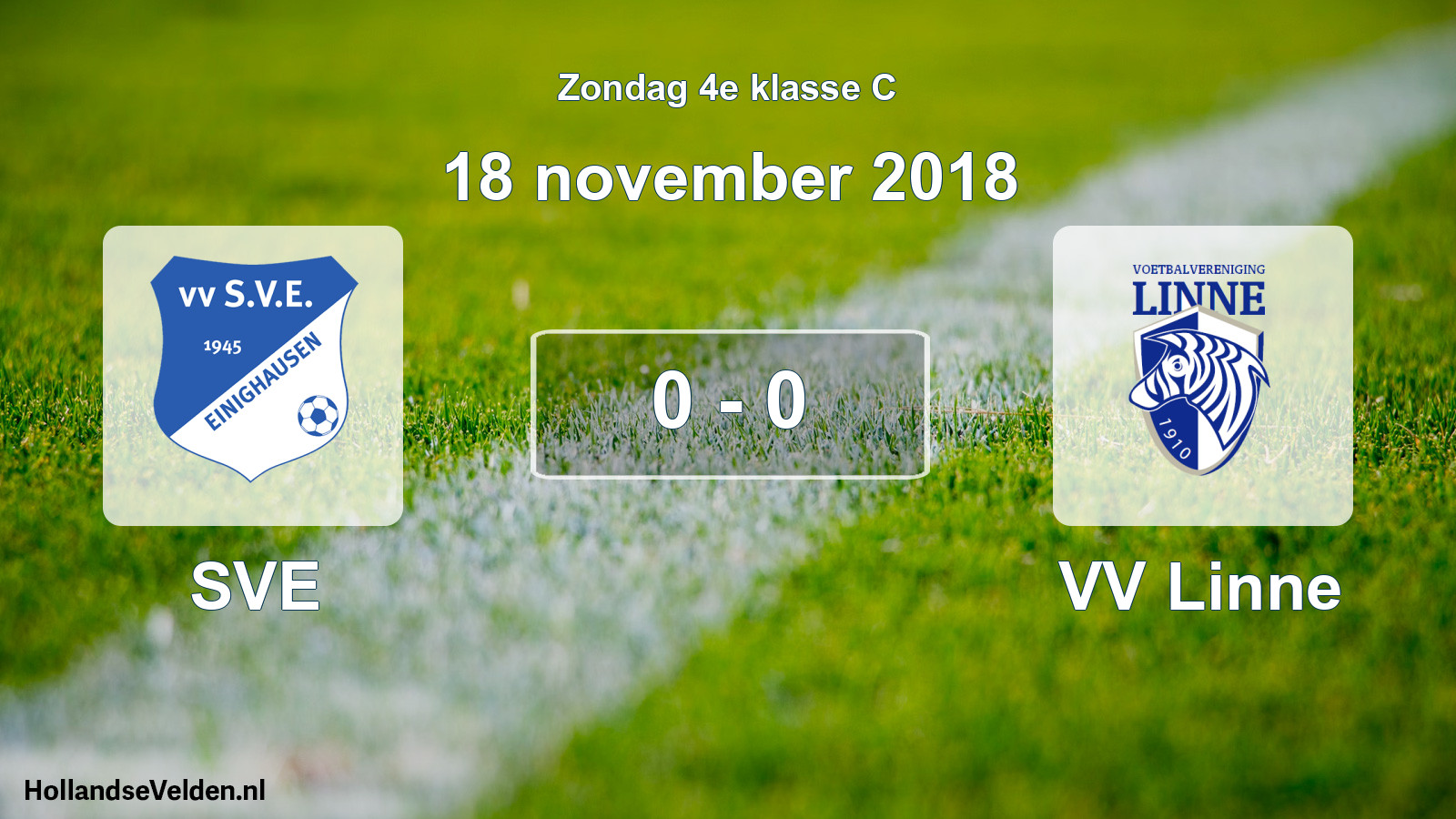 Total number of matches played: SVE - VV Linne 0 - 0 (18 November 2018)