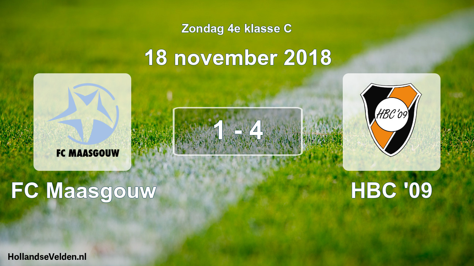 Total number of matches played: FC Maasgouw - HBC '09 1 - 4 (18 November 2018)