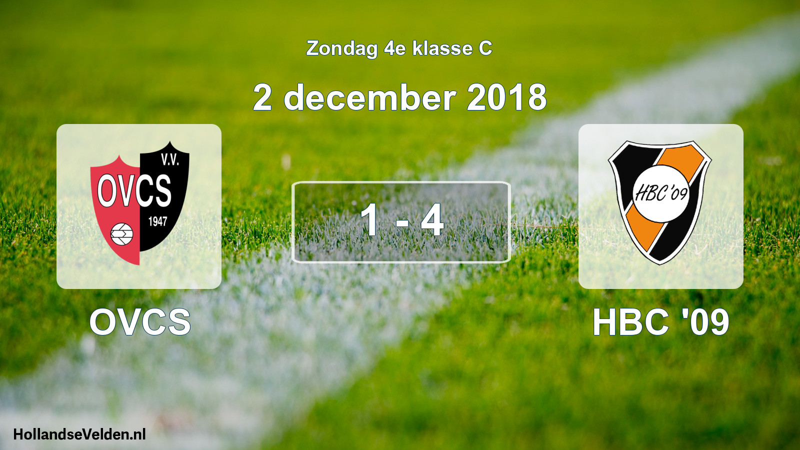 Total number of matches played: OVCS - HBC '09 1 - 4 (2 December 2018)