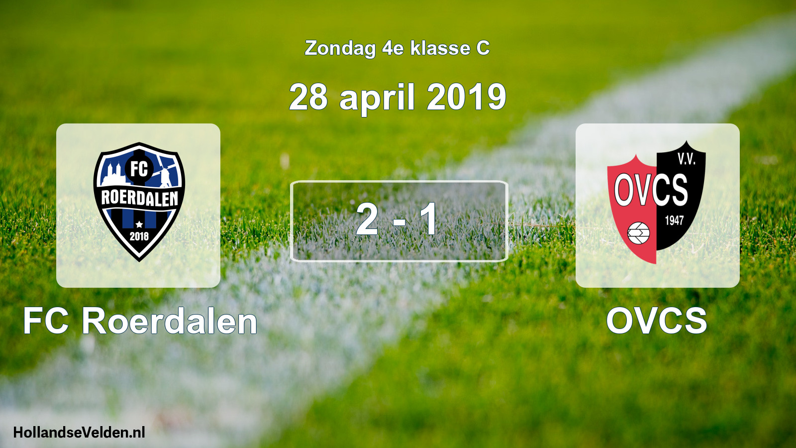 Total number of matches played: FC Roerdalen - OVCS 2 - 1 (28 April 2019)