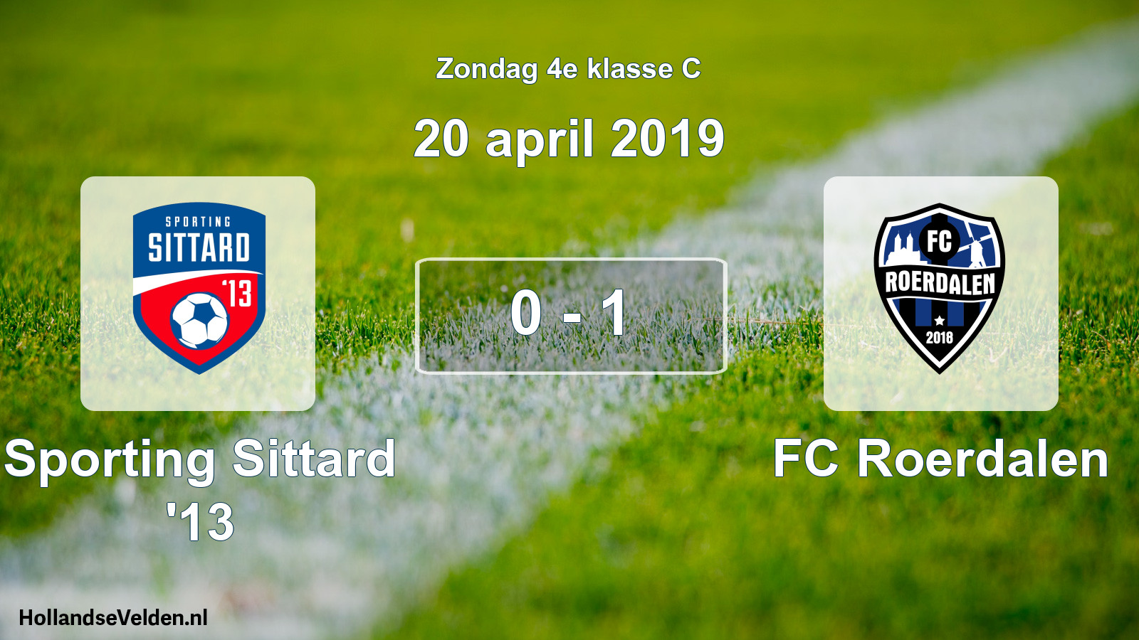 Total number of matches played: Sporting Sittard '13 - FC Roerdalen 0 - 1 (20 April 2019)