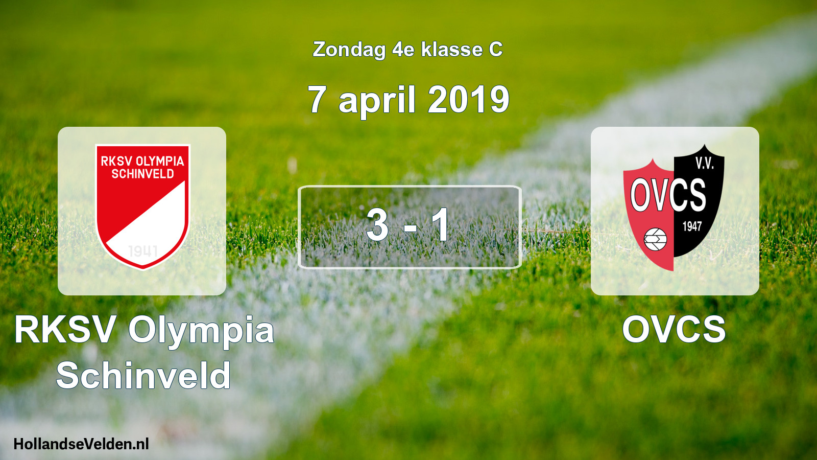 Total number of matches played: RKSV Olympia Schinveld - OVCS 3 - 1 (7 April 2019)