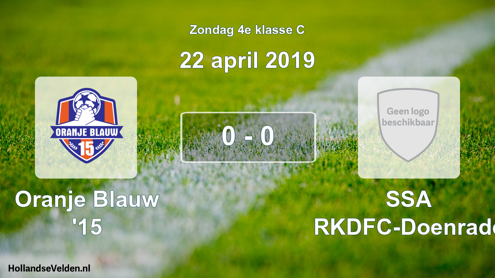 Total number of matches played: Oranje Blauw '15 - SSA RKDFC-Doenrade 0 - 0 (22 April 2019)